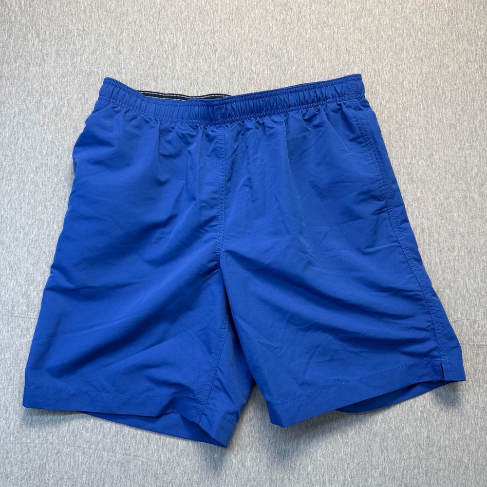 Lands End Mens Swim Trunks‎ Royal Blue L (36-38) Mesh Lining Drawstring